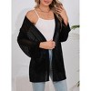 Crochet Cardigan for Women 3/4 Sleeve Open Front Lightweight Lace Boho Cover Up With Pocket - 4 of 4