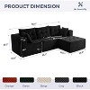 MAXYOYO Modular Sectional Sofa Couch, L Shaped Modern Cloud Couch with 1 Ottoman, Sofa in A Box - 2 of 4