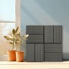 Gulches 20pcs Wood Deck Tiles , Composite Decking Resist Rust, Water, Weather, Indoor&Outdoor, DIY Interlocking Decking Tiles, Floor Tile, Dark Grey - 3 of 4