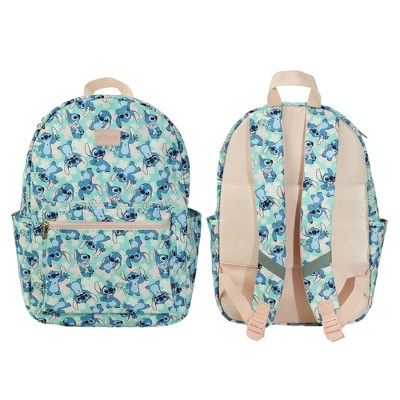Disney's Stitch All-Over Print Adult 16.5" Nylon Adult Travel Backpack