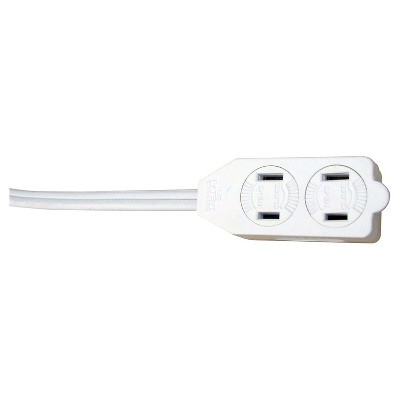 Cordinate 10' Outlet Extension Cord Gray/White