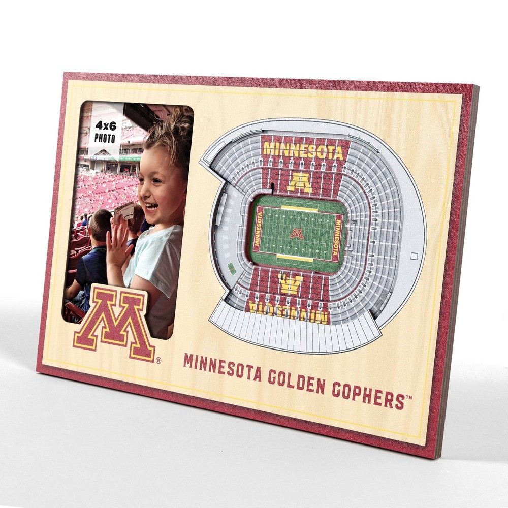 Photos - Photo Frame / Album 4" x 6" NCAA Minnesota Golden Gophers 3D StadiumViews Picture Frame