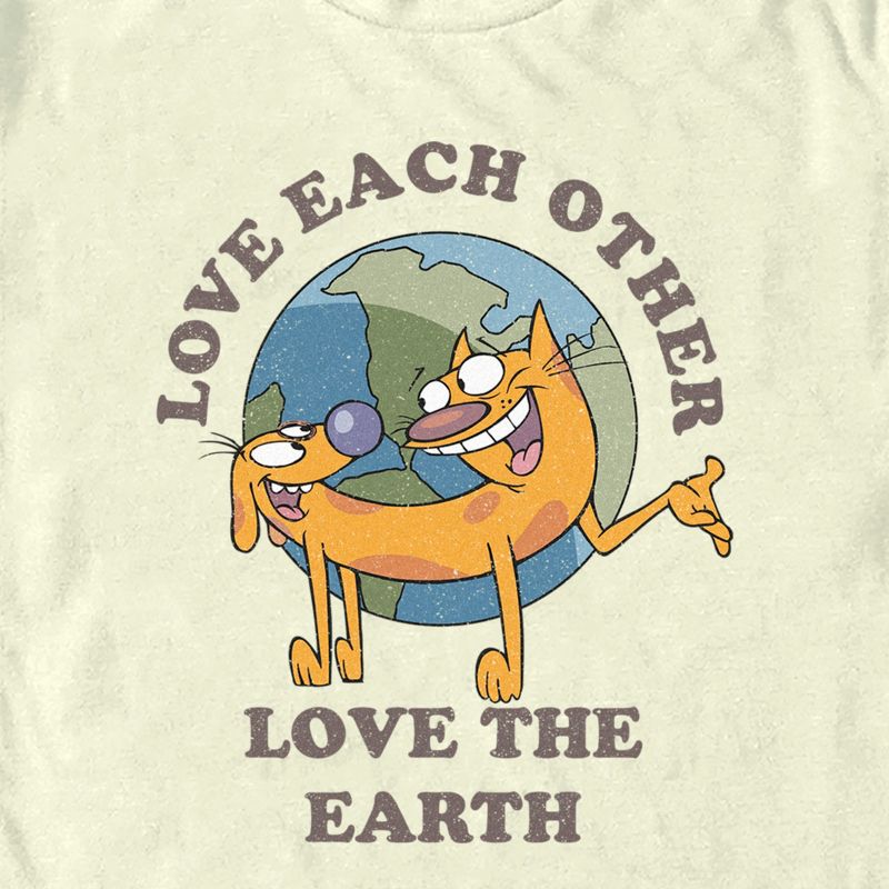 Men's Catdog Love the Earth T-Shirt, 2 of 5