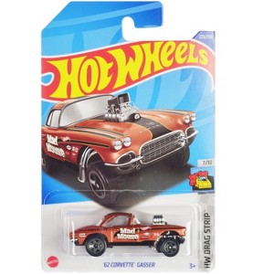 1962 Chevrolet Corvette Gasser "Mad Mouse" Copper Metallic w/Black Stripes "HW Drag Strip" Series Diecast Model Car by Hot Wheels - 1 of 3
