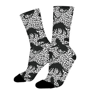 Silhouettes Of Leapord Women Printed Crew Socks Funny Funky Socks Soft Polyester Novelty Gifts for Artists Men - 1 of 1
