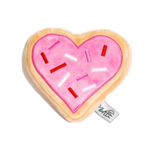 Midlee Pink Heart Sugar Cookie Dog Toy - 1 of 4