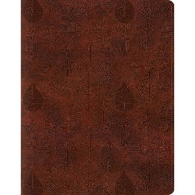 Single Column Journaling Bible-ESV-Leaves Design - (Leather Bound)