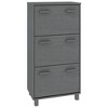 vidaXL Shoe Cabinet HAMAR Dark Gray 23.4 in.x13.8 in.x46.1 in. Solid Wood Pine - 2 of 4