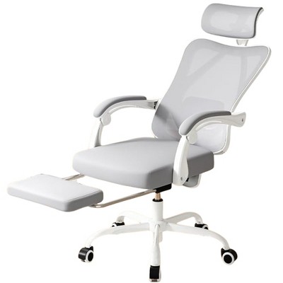 Infurnic Task and Office Chairs, Office Desk Chair with Adjustable Lumbar Support, High Back Chair for Home and Office, Gray, 24.8"*24.8"*49.2"