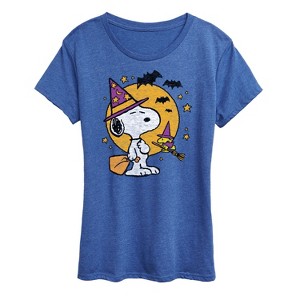 Women's - Peanuts - Snoopy Woodstock Witchcraft Short Sleeve Graphic T-Shirt - 1 of 4