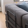 78.5" Corduroy Folding Convertible Sofa Bed with 2 Pillows and No Assembly Needed - 3 of 4