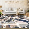 Modern Bright Floral Low Pile Non-Slip Washable Indoor Area Rugs for Living Room Dining Bedroom - 4 of 4