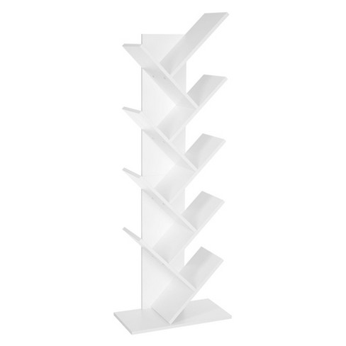 Costway 8-tier Bookshelf Bookcase W/8 Open Compartments Space-saving  Storage Rack White : Target