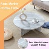 31.5*31.5*13.98in Versatile MDF Round Coffee Table for Various Interior Styles, End Table for Living Room - 3 of 4