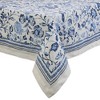 Design Imports  Madeira Printed Tablecloth, Blue, 60X84" - 3 of 4