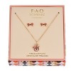 FAO Schwarz Gold Tone Reindeer with Bow Necklace and Earring Set - 2 of 2