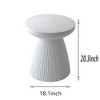 NicBex Modern Terrazzo-Style Outdoor Side Table, Multi-Use Patio End Table & Garden Stool, Hourglass-inspired Geometric Design Garden Conner Table - 2 of 4