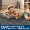 Modern Washable Area Rug, Soft Floor Rug with Non Slip Backing, Striped Low Pile Soft Indoor Carpet - 4 of 4