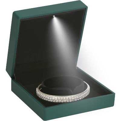 Luxury LED Light Jewelry Bangle Box Storage Case Organizer Holder for Wedding, Engagement, Proposal