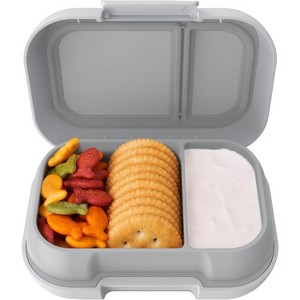Kids Snack Box with 2 Compartments, Leak-Proof Bento - 1 of 4