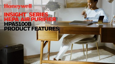 Black HEPA Filter Energy Star Console Air Purifier