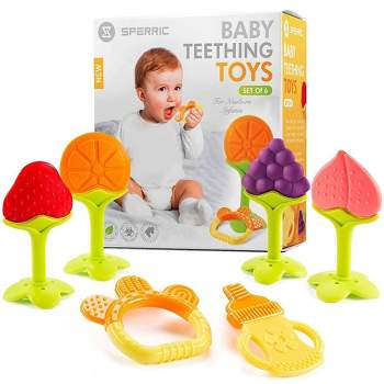 8 PC Baby Teething Toys Teethers Set for 0-6 3-6 Months & 6-12