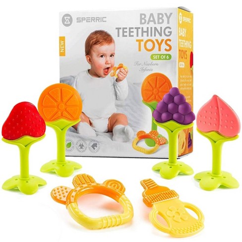Sperric Teethers For Babies 0-6 Months - Newborn Infant Baby Chew Teething  Toys - Freezer Safe Silicone Baby Teether : Target