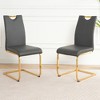 NicBex Set of 2 Dining Chair Modern PU Leather Side Chair with C-Shaped Metal Legs for Kitchen,Dining Room - 4 of 4