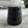 Uttermost Patchwork Gridded Black Garden Stool - 2 of 4