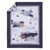 Little Love by NoJo Soar High Little One Navy, Orange, and White 3 Piece Nursery Mini Crib Bedding Set - Comforter, and Two Fitted Mini Crib Sheets - 2 of 4