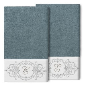 Linum Home Textiles 100% Turkish Cotton MONICA 2PC Embellished Bath Towel Set - 1 of 1