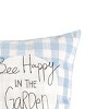 C&F Home 18" x 18" Bee Happy In Blue Embroidered Throw Pillow - 3 of 4