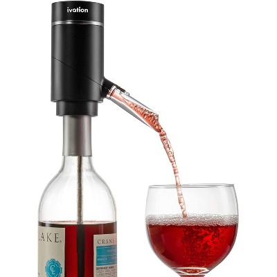 Ivation Electric Wine Aerator and Dispenser, Rechargeable Automatic Wine Pourer with Touch Button Control