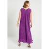 June + Vie by Roaman's Women's Plus Size Plisse Midi Dress - image 3 of 4