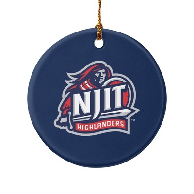 New Jersey Institute of Technology Primary Logo Porcelain Holiday Christmas Tree Ornament