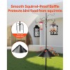 Munora 92" Tall Bird Feeding Station - 4-Hook Wild Bird Feeder Stand with Squirrel Guard, Adjustable Height Pole for Outdoor Gardens - 3 of 4