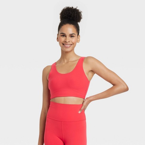 Red sports bra target on sale