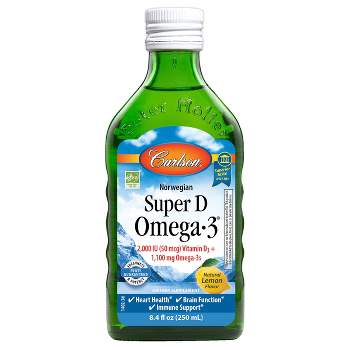 Carlson - Super D Omega-3, 2000 IU (50 mcg) Vitamin D3, 1100 mg Omega-3s, Norwegian, Wild Caught, Lemon