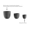 Nature Spring 3-Piece Fiber Clay Planter Pot Set - Gray - 2 of 4