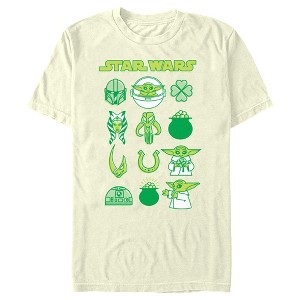 Men's Star Wars: The Mandalorian St. Patrick's Day Character Chart T-Shirt - 1 of 4