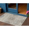 HomeRoots 3' X 5' Beige Gold And Denim Blue Floral Washable Indoor Outdoor Area Rug - 2 of 4