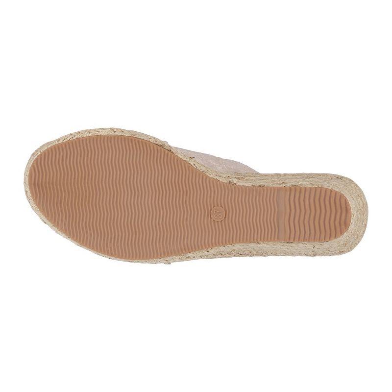 GC Shoes Darline Cross Strap Espadrille Comfort Slide Wedge Sandals, 5 of 9