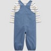 Carter's Just One You® Baby Boys' Striped Pocket Overalls - Blue - 2 of 4