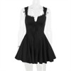 Clotth Women's Princess Style Corset Dress - Sleeveless Backless Ruffle A-Line Mini Dress, Summer Going Out Party Club Dress - 4 of 4
