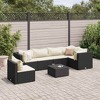 vidaXL Patio Lounge Set Black Poly Rattan Medium UV-resistant materials - 2 of 4