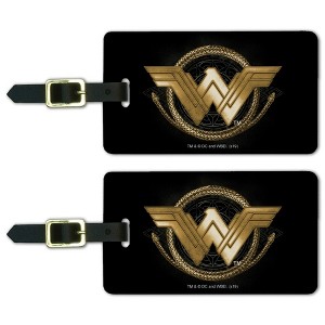 Wonder Woman Movie Golden Lasso Logo Luggage ID Tags Set of 2 - 1 of 4