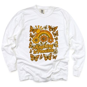 Simply Sage Market Anything Is Possible Daisies Garment Dyed Long Sleeve - 1 of 4