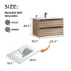 Cesicia 29'' Striped Bathroom Vanity with White Ceramic Sink, Wall Mounted Bathroom Vanity for Modern Bathroom, One-Piece White Basin without Drain - 3 of 4