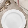 Smarty Had A Party 9" White with Silver Edge Rim Plastic Buffet Plates - 60 pcs - 2 of 3