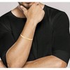 925 Silver 18K Gold Plated Herringbone Chain Bracelet, 4.5mm, Flexible Flat Link - 4 of 4